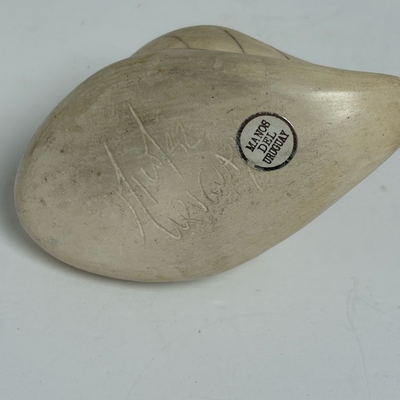 Vintage Hand Carved Wood Swan Figurine (Signed) - Picture 7 of 12